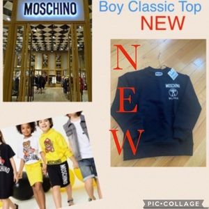 NEW moschino italian designer black toddler boys size 4-5